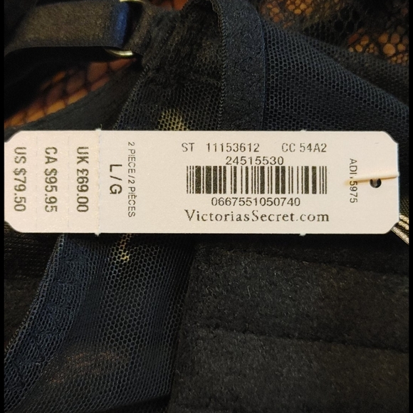 Victoria's secret black floral embroidered corset - Picture 5 of 5